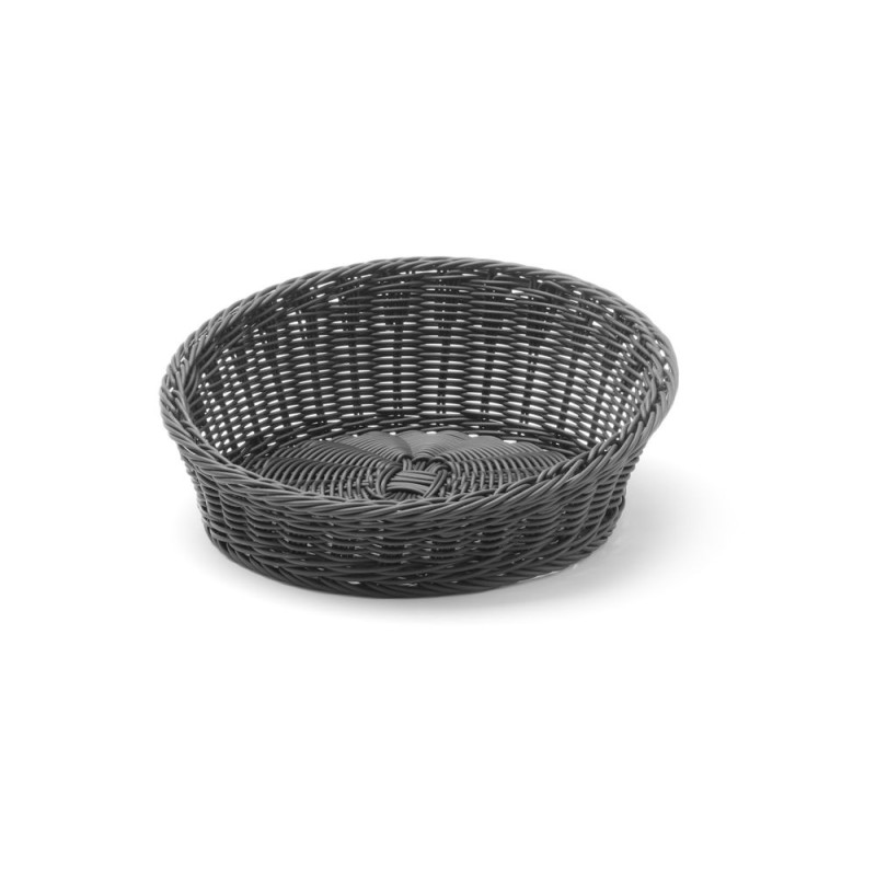 Cesto de pão redondo preto - 310 mm de diâmetro Cesto de pão redondo preto - 310 mm de diâmetro