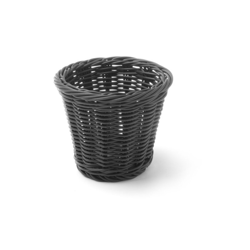 Cesto de lanche preto - 130 mm de diâmetro Cesto de lanche preto - 130 mm de diâmetro
