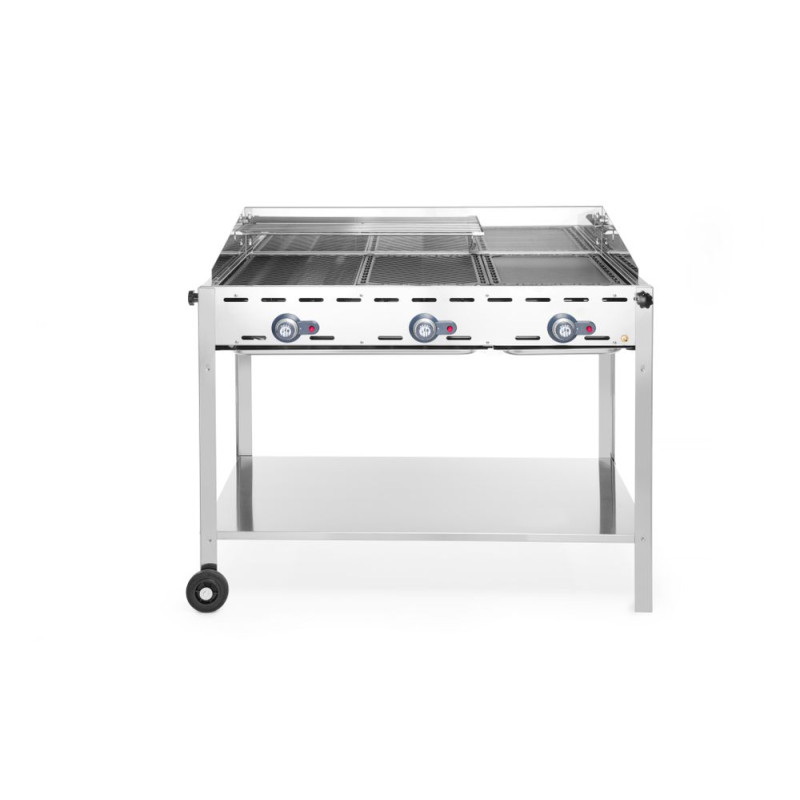 Professional Green Fire Gas Barbecue - 3 burners - HENDI Professional Green Fire Gas Barbecue - 3 burners - HENDI