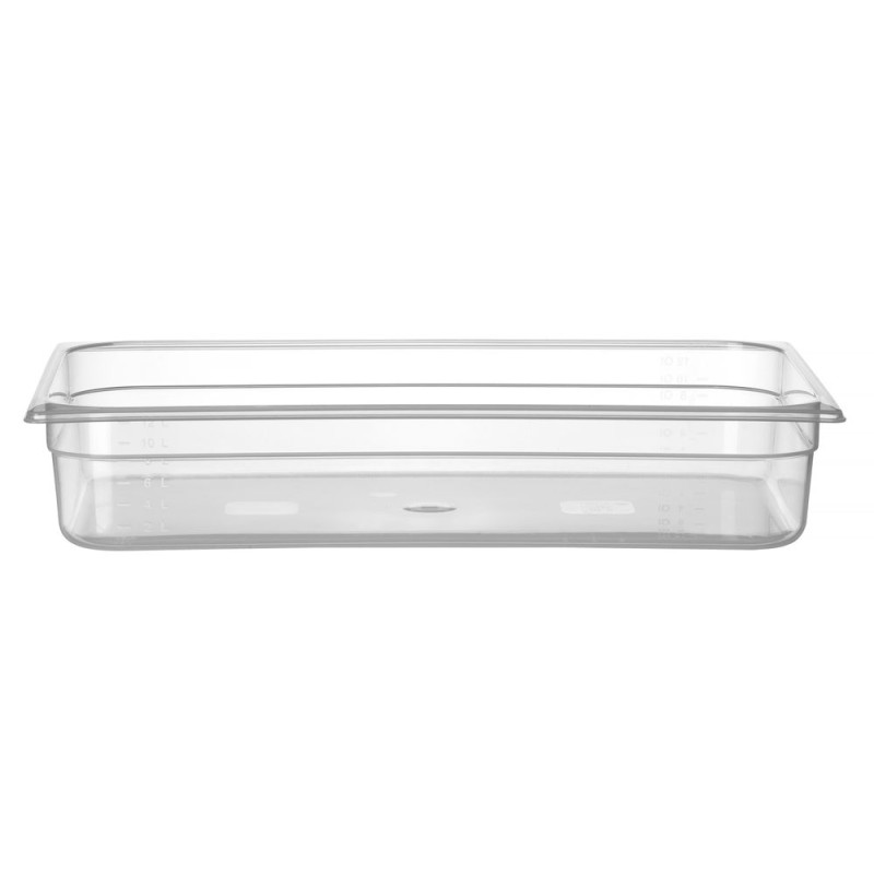 Bandeja Gastronorm de Polipropileno GN 1/1 Graduada - 14 L - Profundidade 100 mm Bandeja Gastronorm de Polipropileno GN 1/1 Graduada - 14 L - Profundidade 100 mm