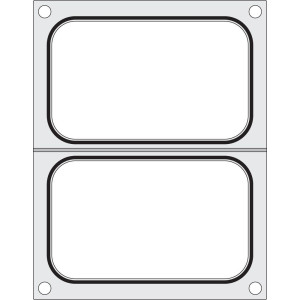 Matriz de Selagem para Seladora Manual - 2 Compartimentos 178 x 113 mm - Hendi