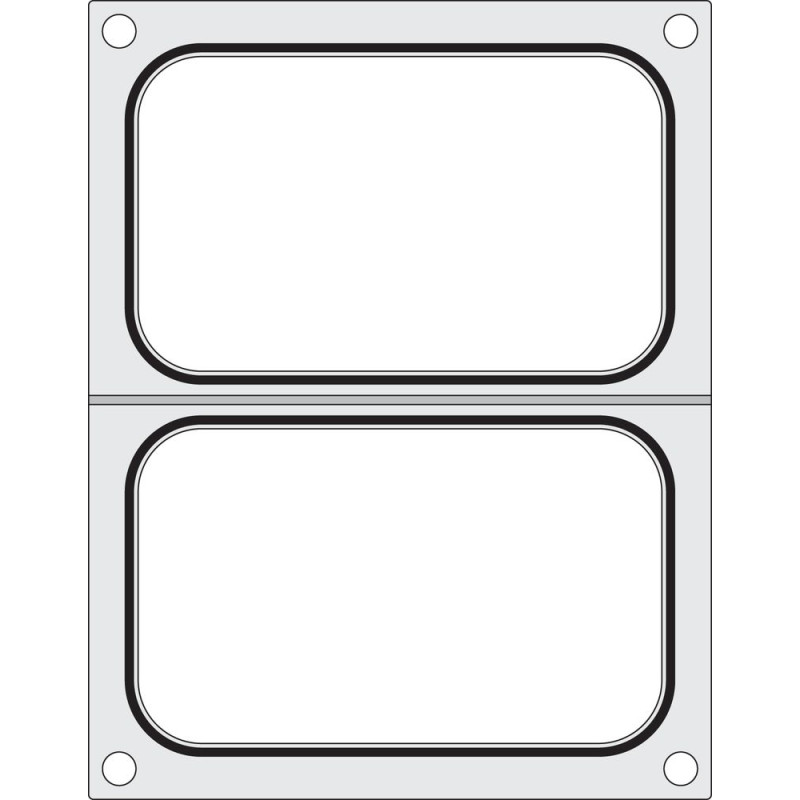 Matriz de Selagem para Seladora Manual - 2 Compartimentos 178 x 113 mm - Hendi Matriz de Selagem para Seladora Manual - 2 Compartimentos 178 x 113 mm - Hendi