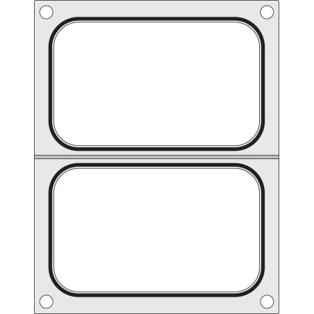 Matriz de Selagem para Seladora Manual - 2 Compartimentos 178 x 113 mm - Hendi