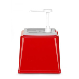 Distribuidor de Molho com Bomba - Vermelho - 2,5 L - Hendi