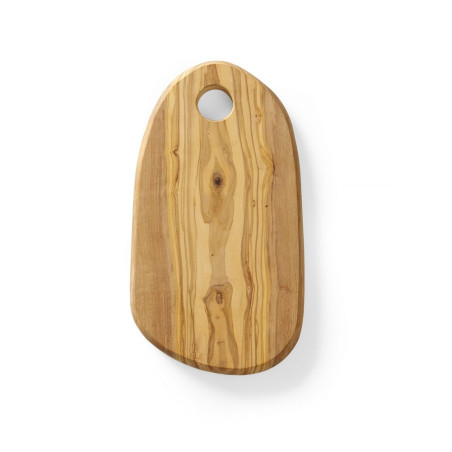 Tabuleiro de queijo com furo em madeira de oliveira - 250 x 165 mm - Hendi