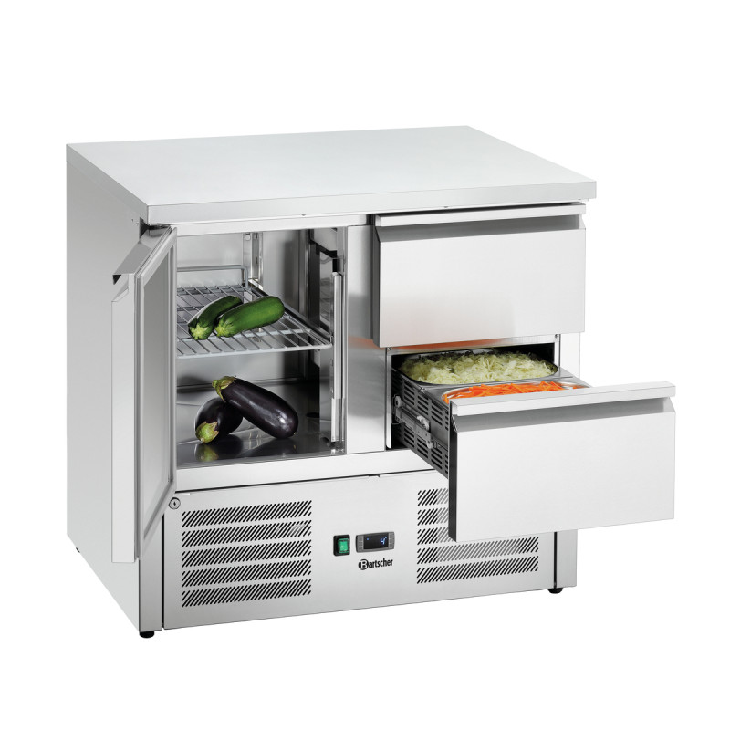Mesa refrigerada com 2 gavetas e 1 porta profissional Mesa refrigerada com 2 gavetas e 1 porta profissional