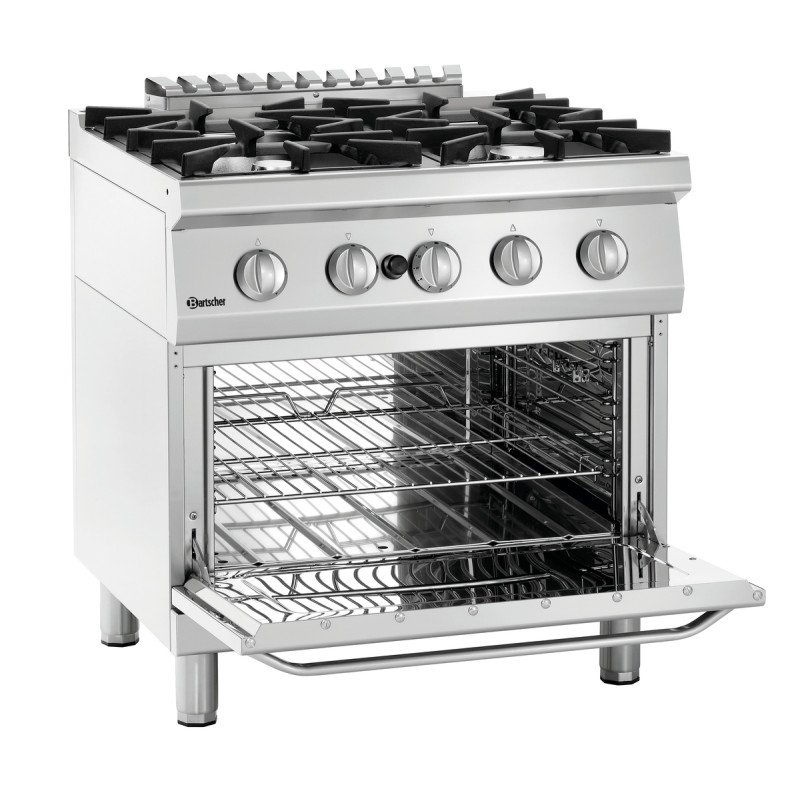 Forno 4 bocas com forno a gás GN 2/1 Série 700 Forno 4 bocas com forno a gás GN 2/1 Série 700