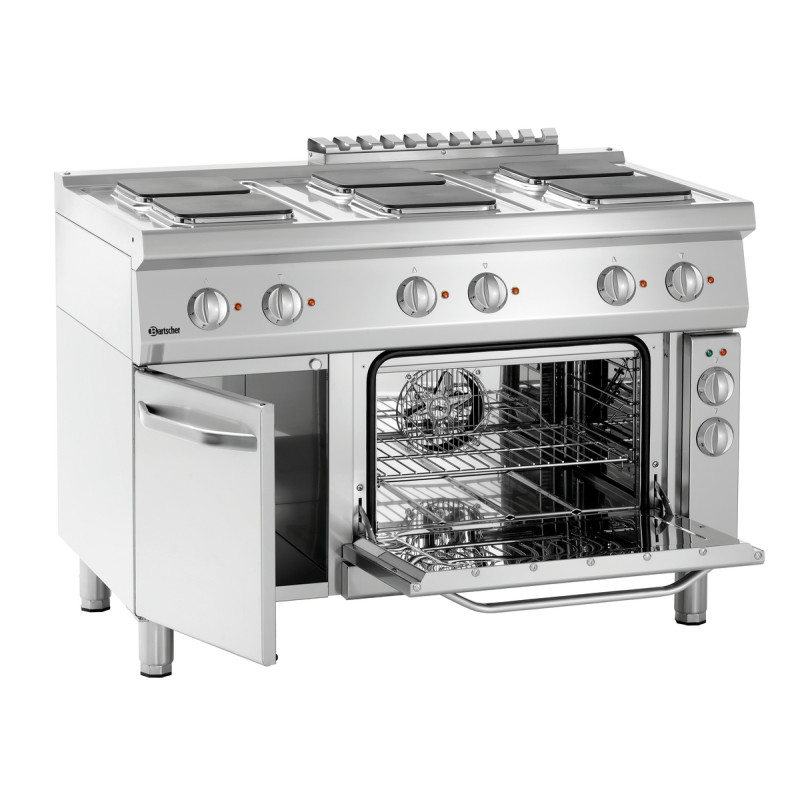 Forno 6 Placas Quadradas com Forno Elétrico GN1/1 e Armário Série 700 Forno 6 Placas Quadradas com Forno Elétrico GN1/1 e Armário Série 700