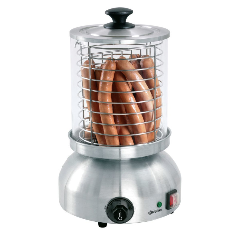 Aquecedor de salsichas com base redonda Aquecedor de salsichas com base redonda