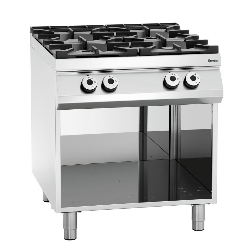 Forno com 4 queimadores vivos série 900 - Base aberta da marca Bartscher Forno com 4 queimadores vivos série 900 - Base aberta da marca Bartscher
