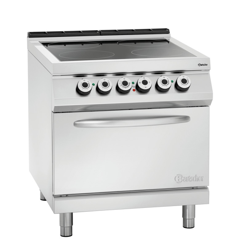 Forno vitrocerâmico com 4 zonas radiantes - Forno elétrico GN 2/1 da marca Bartscher Forno vitrocerâmico com 4 zonas radiantes - Forno elétrico GN 2/1 da marca Bartscher