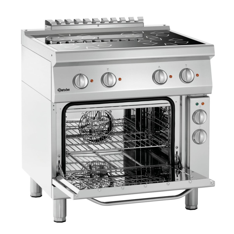 Fogão 4 Bocas Elétrico 700 - Com Forno Elétrico - Bartscher Fogão 4 Bocas Elétrico 700 - Com Forno Elétrico - Bartscher