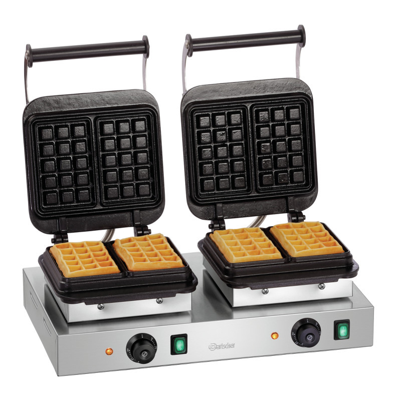 Máquina de Waffles Dupla Profissional - Waffles de Bruxelas - Bartscher Máquina de Waffles Dupla Profissional - Waffles de Bruxelas - Bartscher
