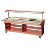 Corrediça de bandeja para buffet aquecido e refrigerado - 6 x GN 1/1