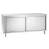 Móvel em inox com portas de correr e prateleira - L 1800 mm