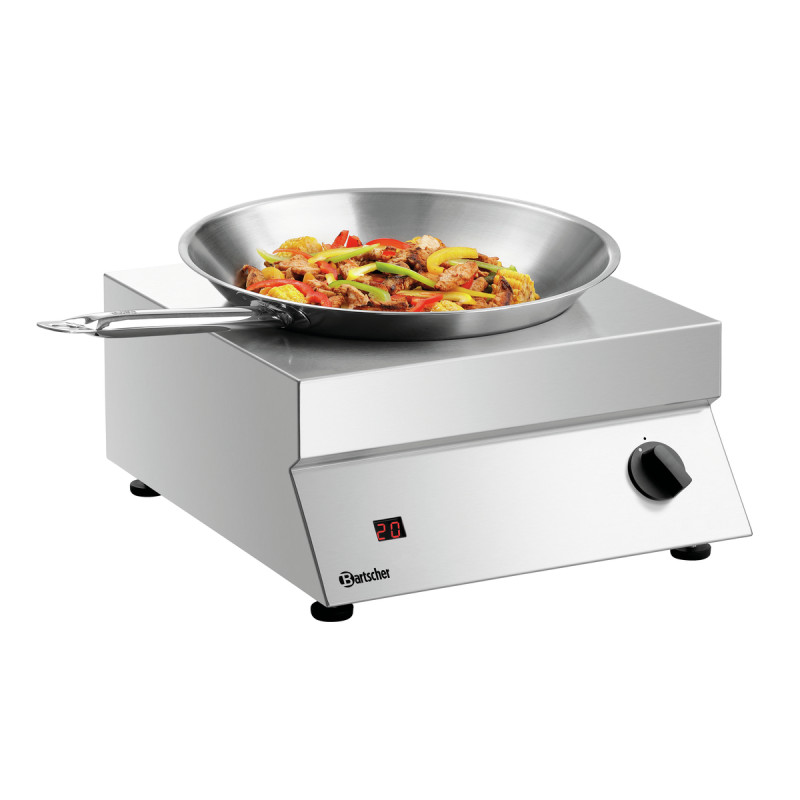 Wok de indução 70/293 Bartscher: Potência 7000W, cozimento profissional Wok de indução 70/293 Bartscher: Potência 7000W, cozimento profissional