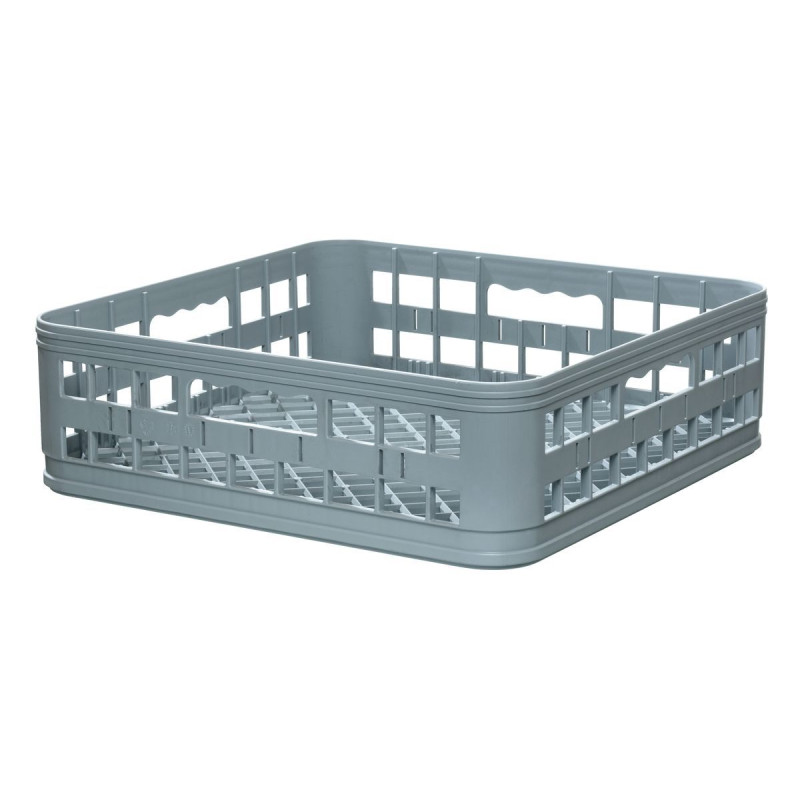 Caixa de lavagem de copos Bartscher 400x400x135 em plástico cinza Caixa de lavagem de copos Bartscher 400x400x135 em plástico cinza