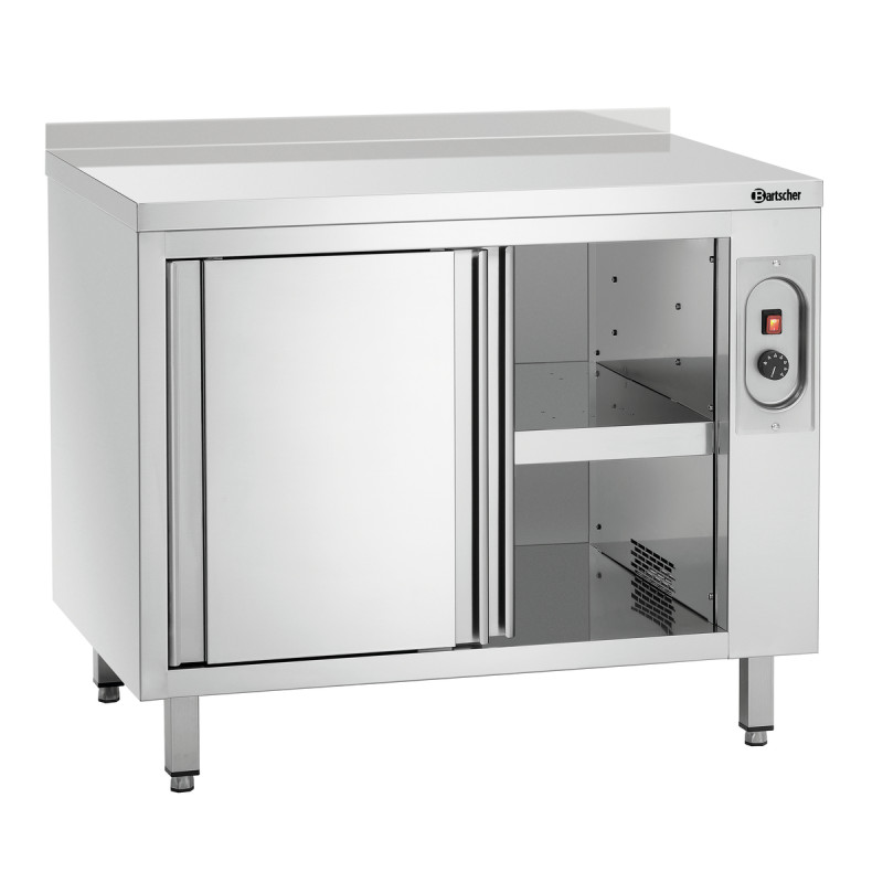 Armário aquecido em aço inoxidável profissional para cozinha. Armário aquecido em aço inoxidável profissional para cozinha.