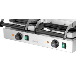Gaufrier profissional Bartscher 2HW211 - Waffles coração em aço inoxidável
