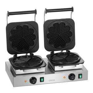 Gaufrier profissional Bartscher 2HW211 - Waffles coração em aço inoxidável