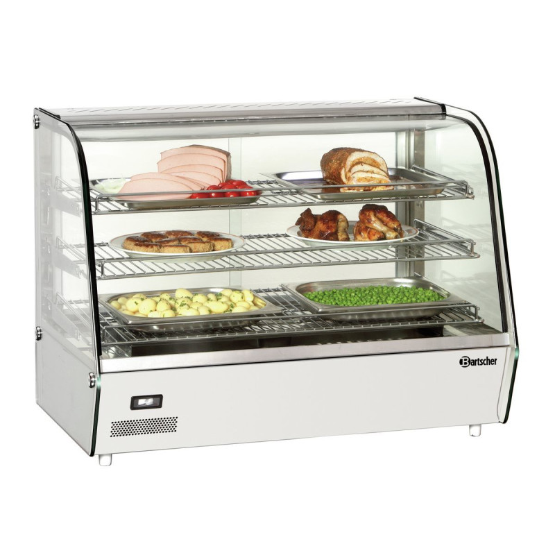 Vitrine aquecida Bartscher DeliPlus II em aço inoxidável Vitrine aquecida Bartscher DeliPlus II em aço inoxidável