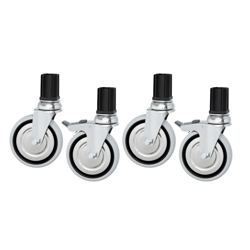 Rodas giratórias 4A inox com freios - Bartscher Rodas giratórias 4A inox com freios - Bartscher