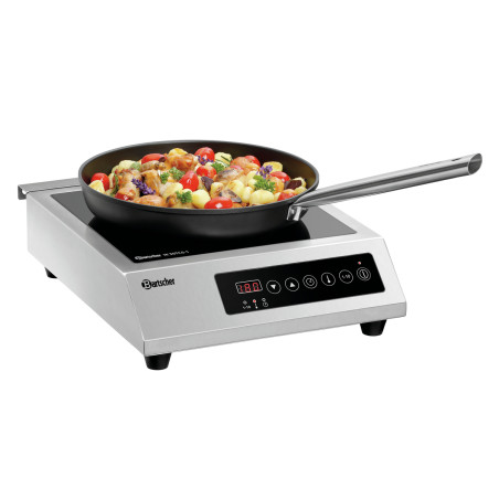 Placa de indução Bartscher IK 30TCS-1 - Potência 3000W & Controles táteis