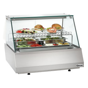 Vitrine refrig. 2/1 GN em vidro plano Bartscher | Cozinha profissional