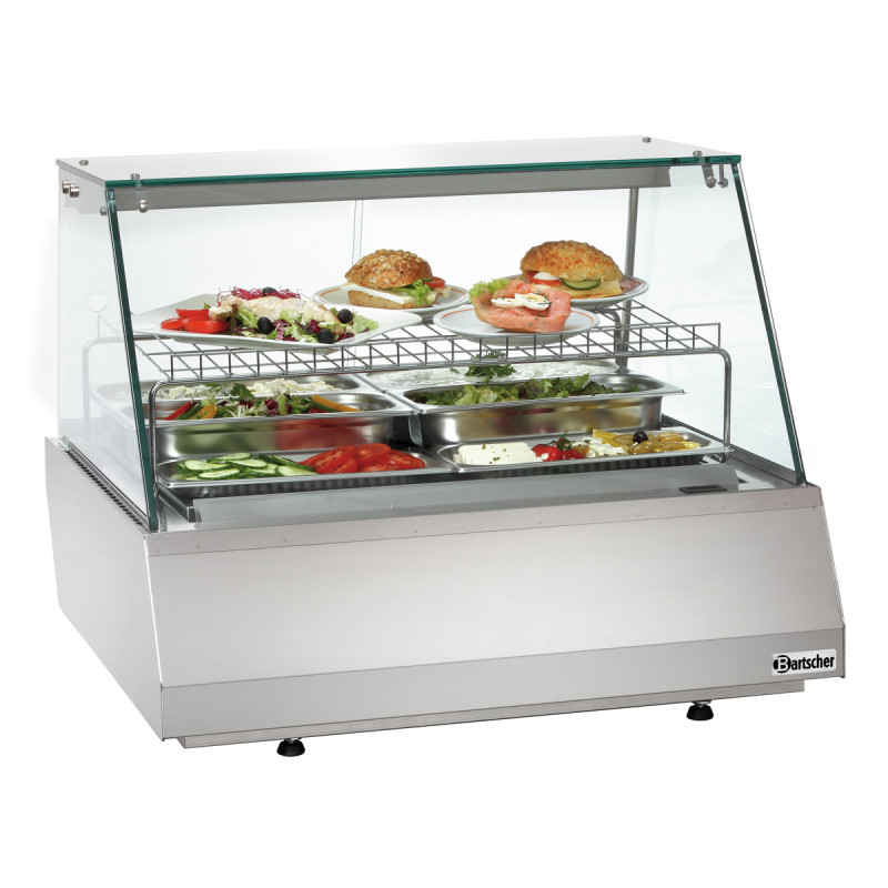 Vitrine refrig. 2/1 GN em vidro plano Bartscher | Cozinha profissional Vitrine refrig. 2/1 GN em vidro plano Bartscher | Cozinha profissional