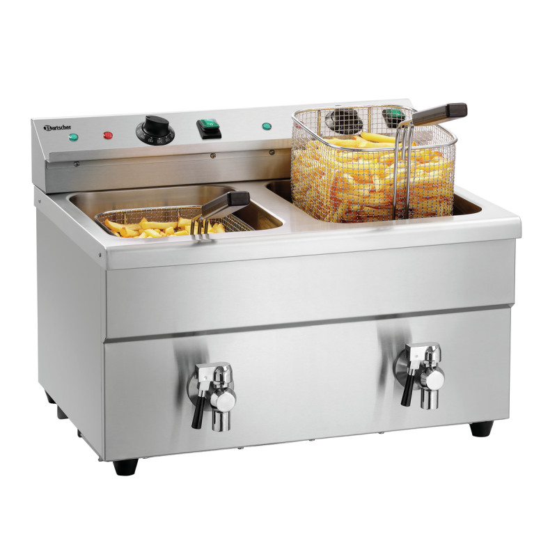 Fritadeira de indução profissional 2x8L Bartscher 165119 Fritadeira de indução profissional 2x8L Bartscher 165119