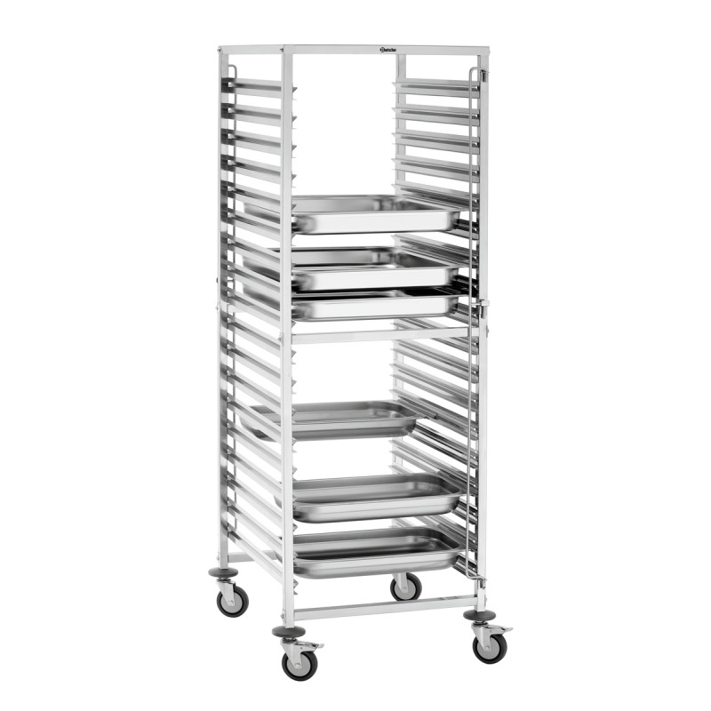 Carrinho Gastronorm AGN1800-2/1 Bartscher em Aço Inoxidável - Robusto e Espaçoso Carrinho Gastronorm AGN1800-2/1 Bartscher em Aço Inoxidável - Robusto e Espaçoso