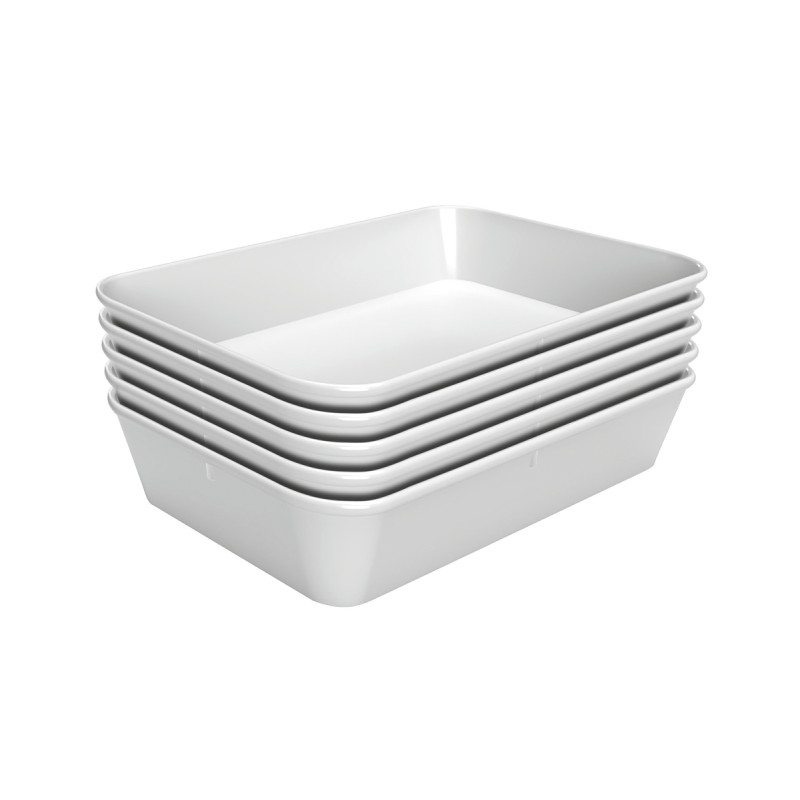 Prato de apresentação Bartscher 60W-210x280 em melamina branca Prato de apresentação Bartscher 60W-210x280 em melamina branca
