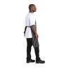 Avental de cozinha listrado preto e branco 760 x 970 mm - Roupas de chef brancas - Fourniresto