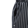 Calças de Cozinha Unissexo Baggy Listradas Preto e Branco - Tamanho XL - Chef Works - Fourniresto