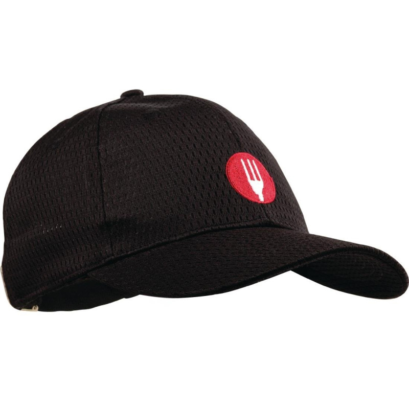 Boné de beisebol Cool Vent preto em poliéster/algodão - Tamanho único - Chef Works - Fourniresto Boné de beisebol Cool Vent preto em poliéster/algodão - Tamanho único - Chef Works - Fourniresto