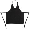 Avental de Garçom Gola em V Preto em Poliéster/Algodão 838 x 698 mm - Whites Chefs Clothing - Fourniresto