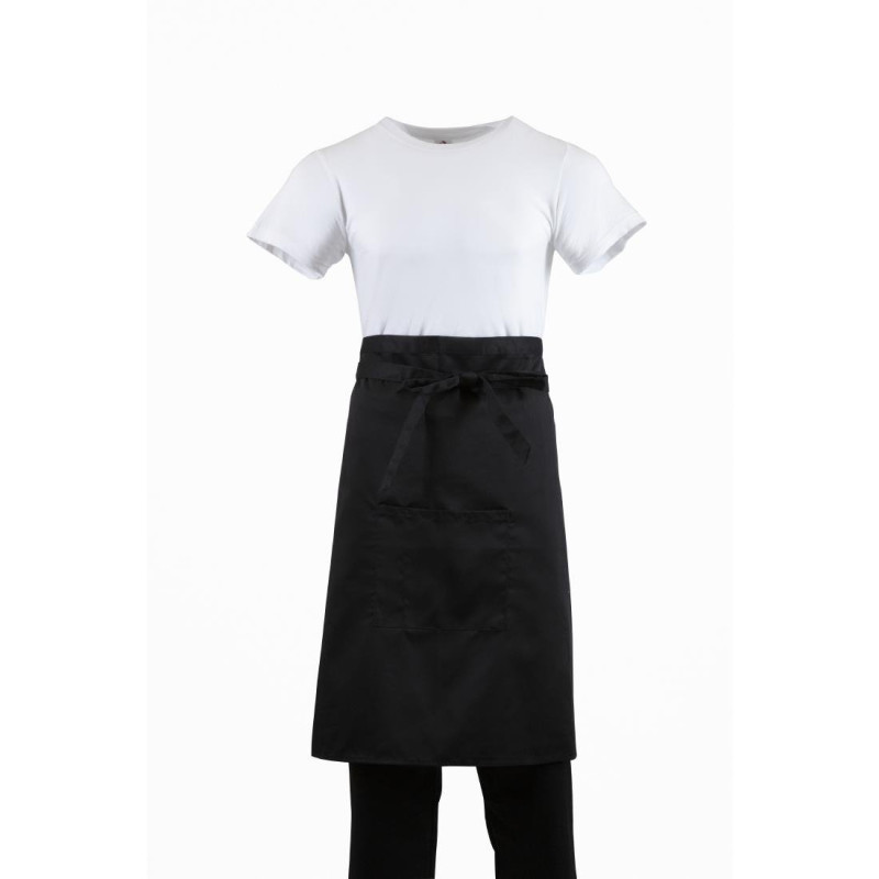 Avental de garçom padrão preto 1000 x 700 mm - Roupas de chefes brancos - Fourniresto Avental de garçom padrão preto 1000 x 700 mm - Roupas de chefes brancos - Fourniresto