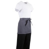 Avental de Servidor Curto Cinza Antracite em Poliéster/Algodão 750 x 373 mm - Whites Chefs Clothing - Fourniresto