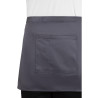 Avental de Servidor Curto Cinza Antracite em Poliéster/Algodão 750 x 373 mm - Whites Chefs Clothing - Fourniresto