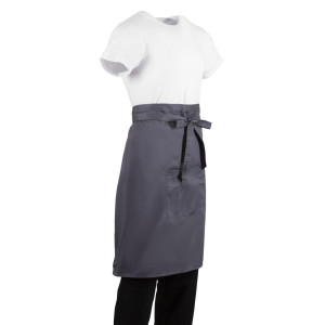 Avental de garçom cinza antracite em poliéster/algodão 1000 x 700 mm - Whites Chefs Clothing - Fourniresto
