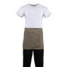 Avental de Servidor Curto Marrom Claro em Poliéster/Algodão 373 x 750 mm - Whites Chefs Clothing - Fourniresto