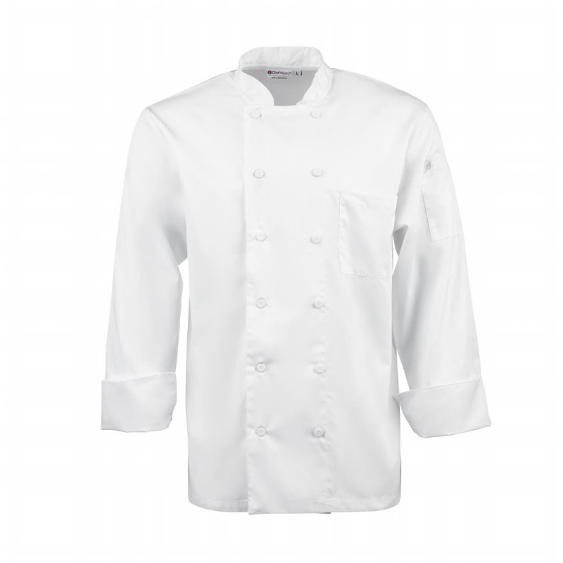 Veste de Cuisine Mixte Blanche à Manches Longues Calgary - Taille XXL - Chef Works - Fourniresto Veste de Cuisine Mixte Blanche à Manches Longues Calgary - Taille XXL - Chef Works - Fourniresto