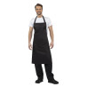 Avental Bavete Preto em Poliéster/Algodão 900 x 1040 mm - Whites Chefs Clothing - Fourniresto