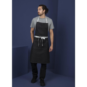 Avental Bavete Denim Preto Southside em Poliéster/Algodão 700 x 1000 mm - Whites Chefs Clothing - Fourniresto