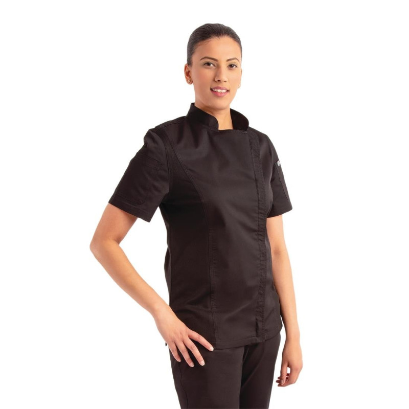 Casaco de Cozinha com Zíper Preto para Mulher Springfield - Tamanho XXL - Chef Works - Fourniresto Casaco de Cozinha com Zíper Preto para Mulher Springfield - Tamanho XXL - Chef Works - Fourniresto