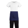 Avental de Servidor Curto Azul Marinho em Poliéster/Algodão 373 x 750 mm - Whites Chefs Clothing - Fourniresto