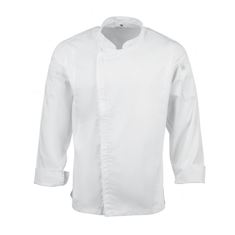 Casaco de Cozinha Unissex com Zíper Branco Hartford - Tamanho XL - Chef Works - Fourniresto Casaco de Cozinha Unissex com Zíper Branco Hartford - Tamanho XL - Chef Works - Fourniresto