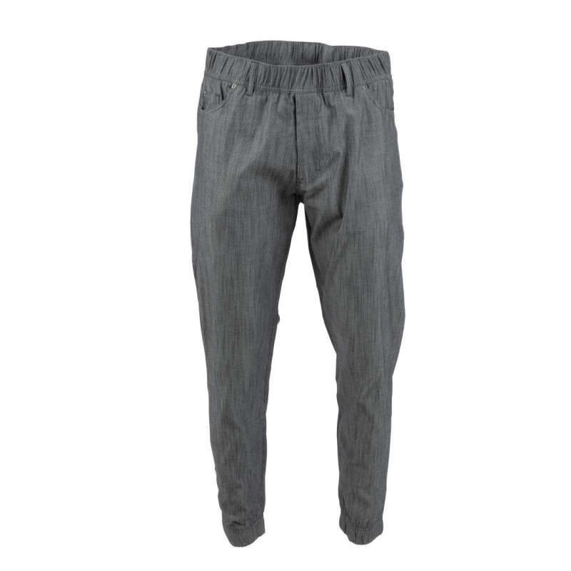 Calças de Cozinha Jogger com Listras Finas Pretas e Brancas - Tamanho XL - Chef Works - Fourniresto Calças de Cozinha Jogger com Listras Finas Pretas e Brancas - Tamanho XL - Chef Works - Fourniresto