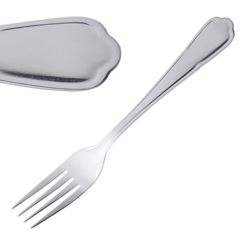 Garfo de sobremesa Dubarry em inox - Conjunto de 12 - Olympia - Fourniresto Garfo de sobremesa Dubarry em inox - Conjunto de 12 - Olympia - Fourniresto