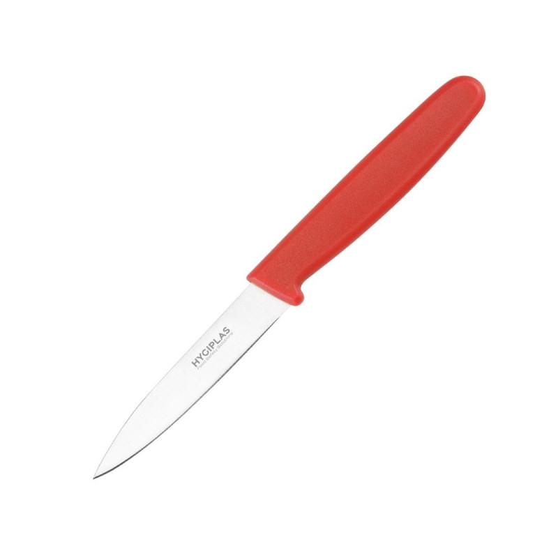 Faca de Cozinha Vermelha Lâmina 7,5 cm - Hygiplas - Fourniresto Faca de Cozinha Vermelha Lâmina 7,5 cm - Hygiplas - Fourniresto